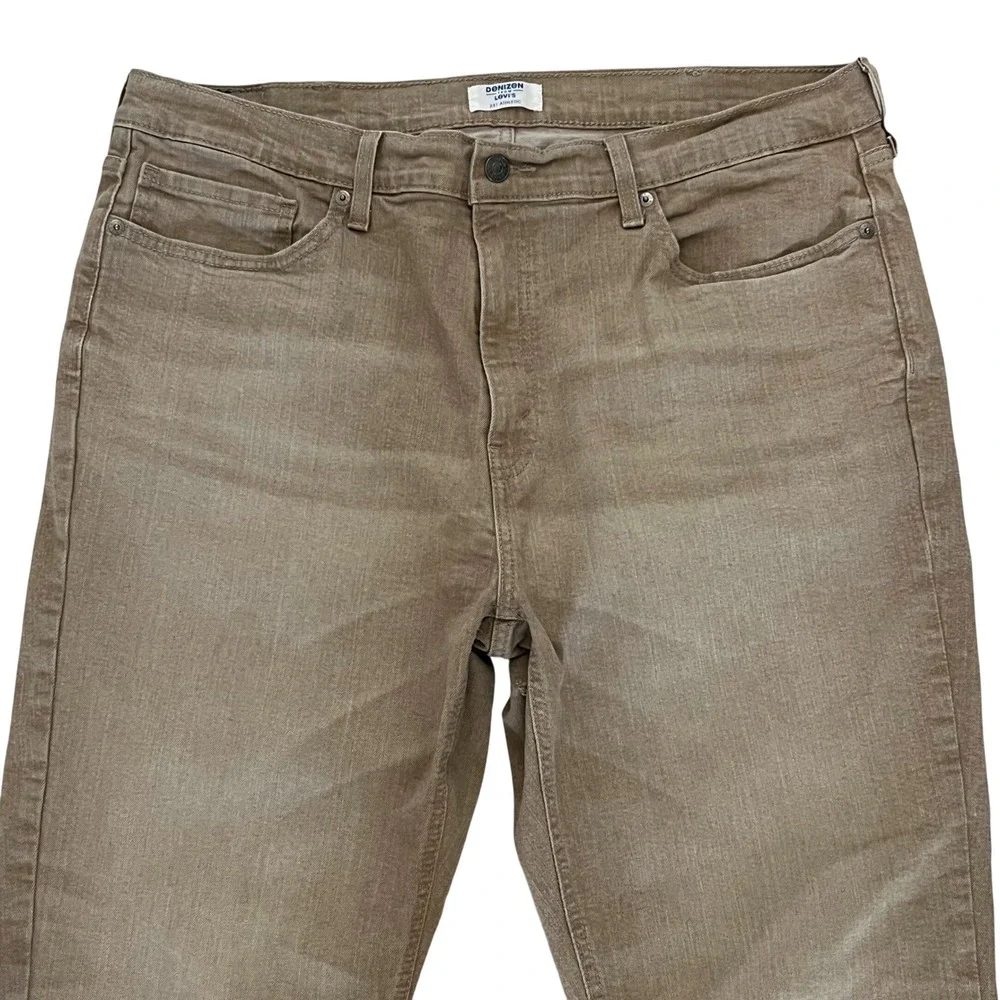 Denizen Levi's Mens‎ 231 Athletic Fit Jeans 38x29 Tan Stretch Slightly Tapered